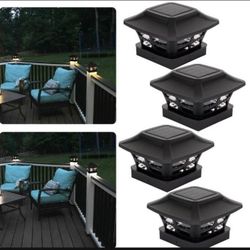 SOLAR LED OUTDOOR POST CAP LIGHT 4PCS