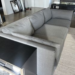 Modern Gray Sofa – Great Condition (8 ft) 🛋️