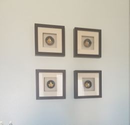 4 pc Shadow box leaves bowl wall.decor $40