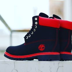 Timberland Boots- CHI BULLS BLK & RED