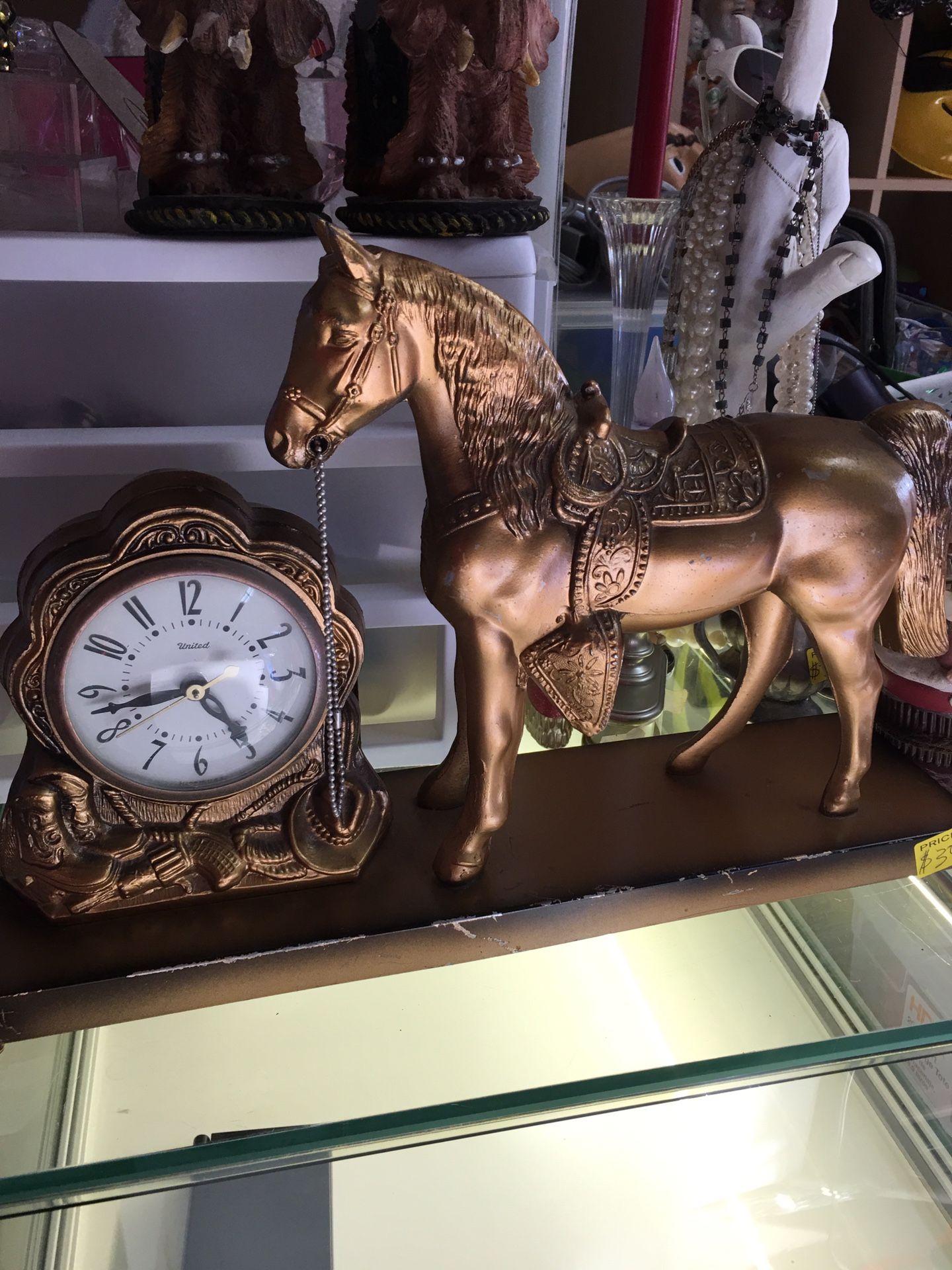 Antique Horse Clock