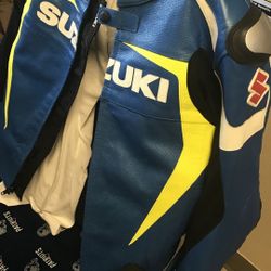 Suzuki leather bike coat