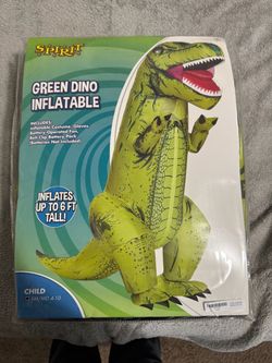 Kids Spirit Green Dino Inflatable Costume