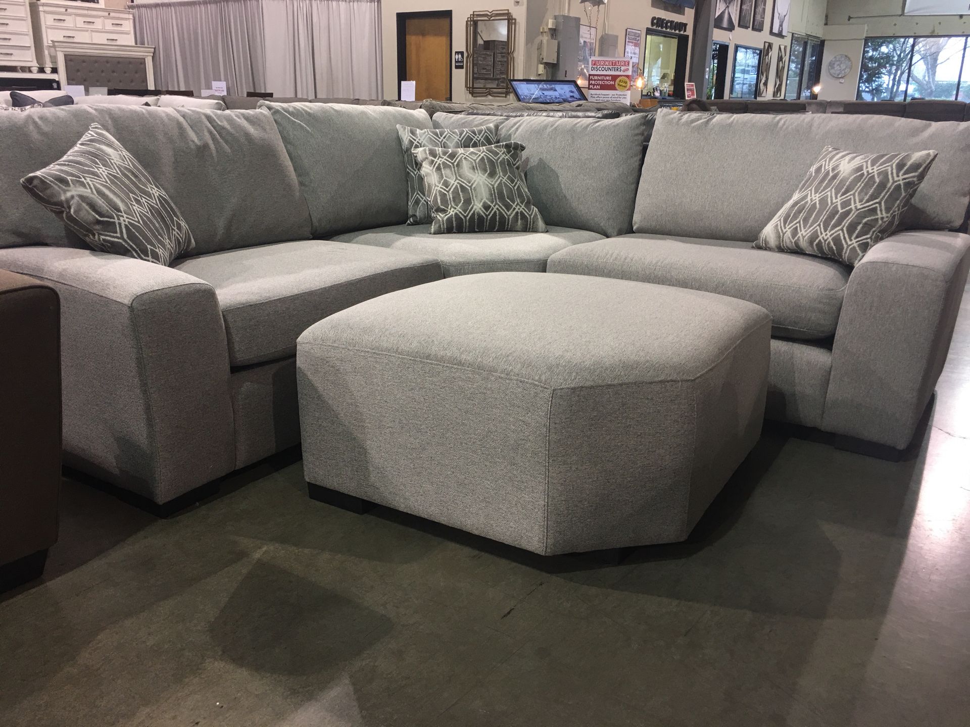 4Pc Sectional with Ottoman Sale
