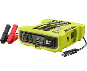 RYOBI ONE+ 18V 800-Watt Max 12V Automotive Power Inverter with Dual USB Ports