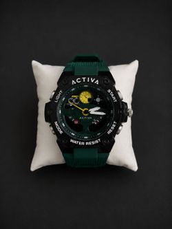 “New ACTIVA Sport Watch – Black/Green – Water Resistant – With Box”