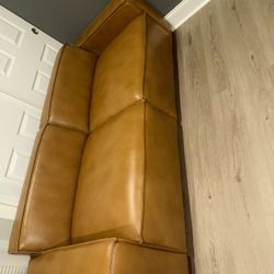 Authentic leather (Light Brown) Couch 