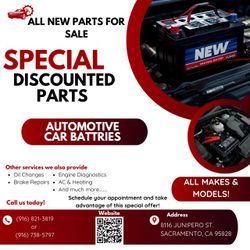 New Battery- Jeep, Chrysler, Toyota, Honda