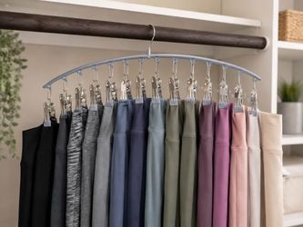 $10!! FIRM Set of 3! Space-Saving Multi-Clip Hanger – Great for Leggings & More!