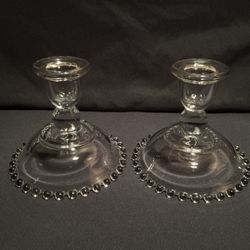 Vintage  Imperial Candlewick Candle Holders