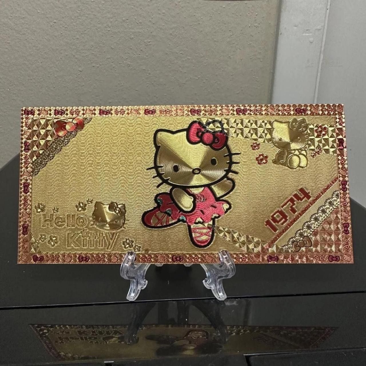 24k Gold Foil Plated Hello Kitty Banknote