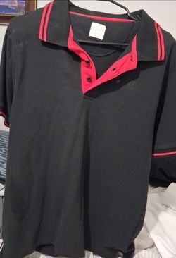 Soul Star Black and Red Polo Shirt Size L