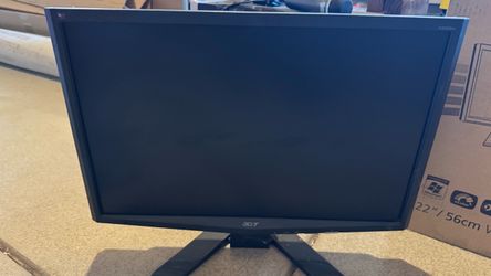2× Acer X223W 22” Widescreen LCD Computer Monitors – VGA/DVI – $20 Each
