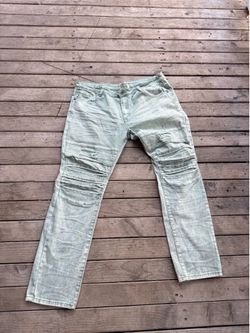 Men’s Y2K green denim jeans