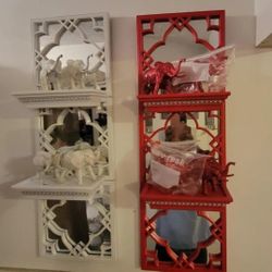 BEAUTIFUL WALL SHELVES WITH ELEPHANTS 