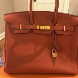 HERMES Birkin 30 Togo Leather Tote Bag