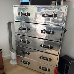 Restoration Hardware Dresser - Trans Atlantic Five Drawer Highboy