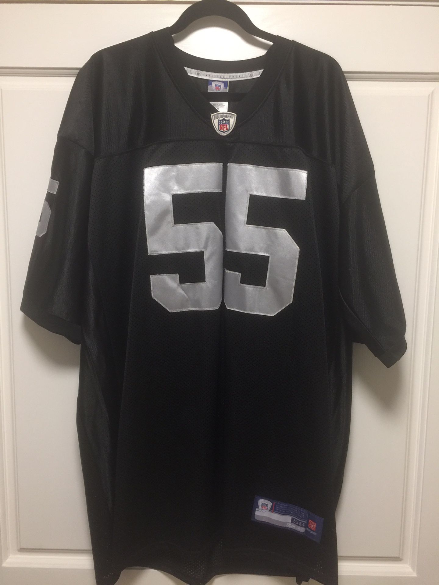 Oakland Raiders Rolando McClain #55 Reebok Jersey Black Silver Stitched 56