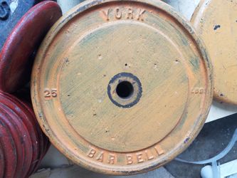 Weights - for 1 inch bars and dumbbells; an assortment of sizes - $1.50 per lb;