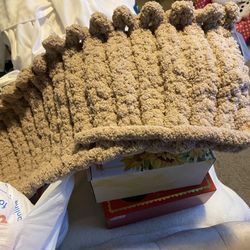 Hand Made chunky Chanel Blanket. Made To Order You Pick The Color