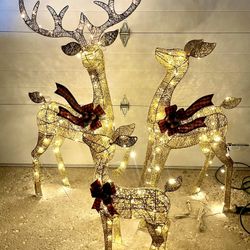 Brand New Large Reindeers With FREE Snowman 
