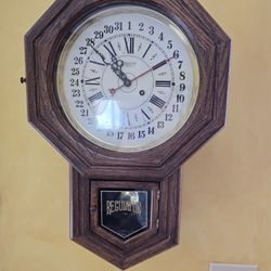 "New England Clock Co Regulator 14 Day Cathedral Gong".