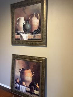 Pair of Loran Speck paintings (hand painted replicas)