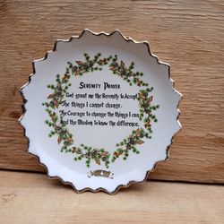 Serenity Prayer Decorative Wall Plate Religious