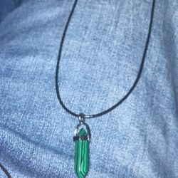 Malachite Crystal Necklace 