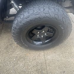 AEV Pintler Wheel And Tires In Matte Black 35 Inch Tires