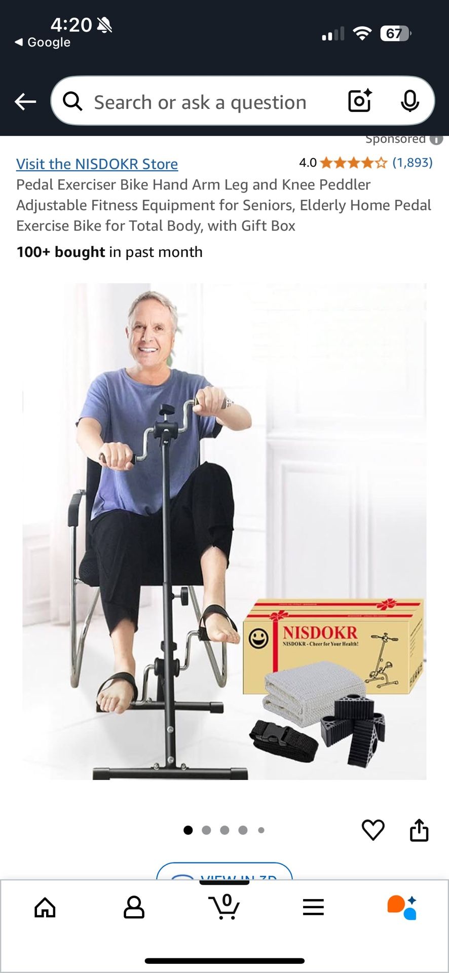Pedal Exercise Arm/knee