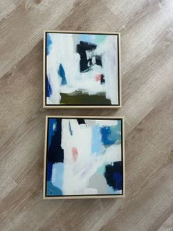 Two boxed canvas frames