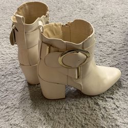 JustFab Bone Booties - Woman’s Size 5.5