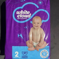 White Cloud Ultra Comfort Diapers - Sz 2