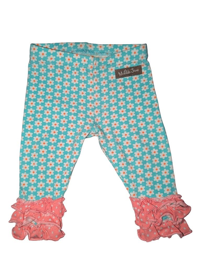 Matilda Jane On The Map Blue Floral Leggings 3-6 M