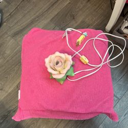 Pink Rise Flower Night Light Small Chip Can’t See It