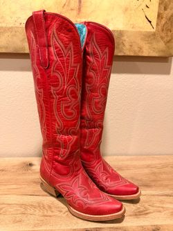 Red corral boots