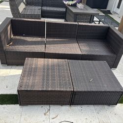 Patio Sectional Without Cushions