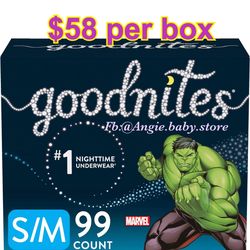 Goodnites size S/M boys