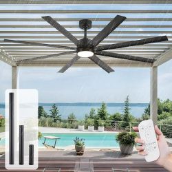 ShreeFindee
65" All-Weather Outdoor Ceiling Fan with Light - IP65 Waterproof, High 9504 CFM