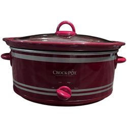 Crock-Pot SCV702-NP Red 7 Quart Capacity Slow Cooker Cooking Kitchen Appliance
