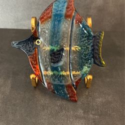 Art Glass Fish Colored With Hole To Hang