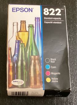EPSON 822 DURABrite Ultra Ink Standard Capacity Black & Color Cartridge Combo Pack, Brand new sealed box