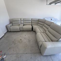 Slightly Used Sectional With Electric Recliner 