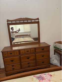Vintage solid maple bedroom set
