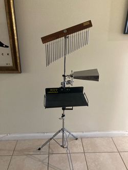 Chimes, 8” Cowbell $ Microphone Stand Tray