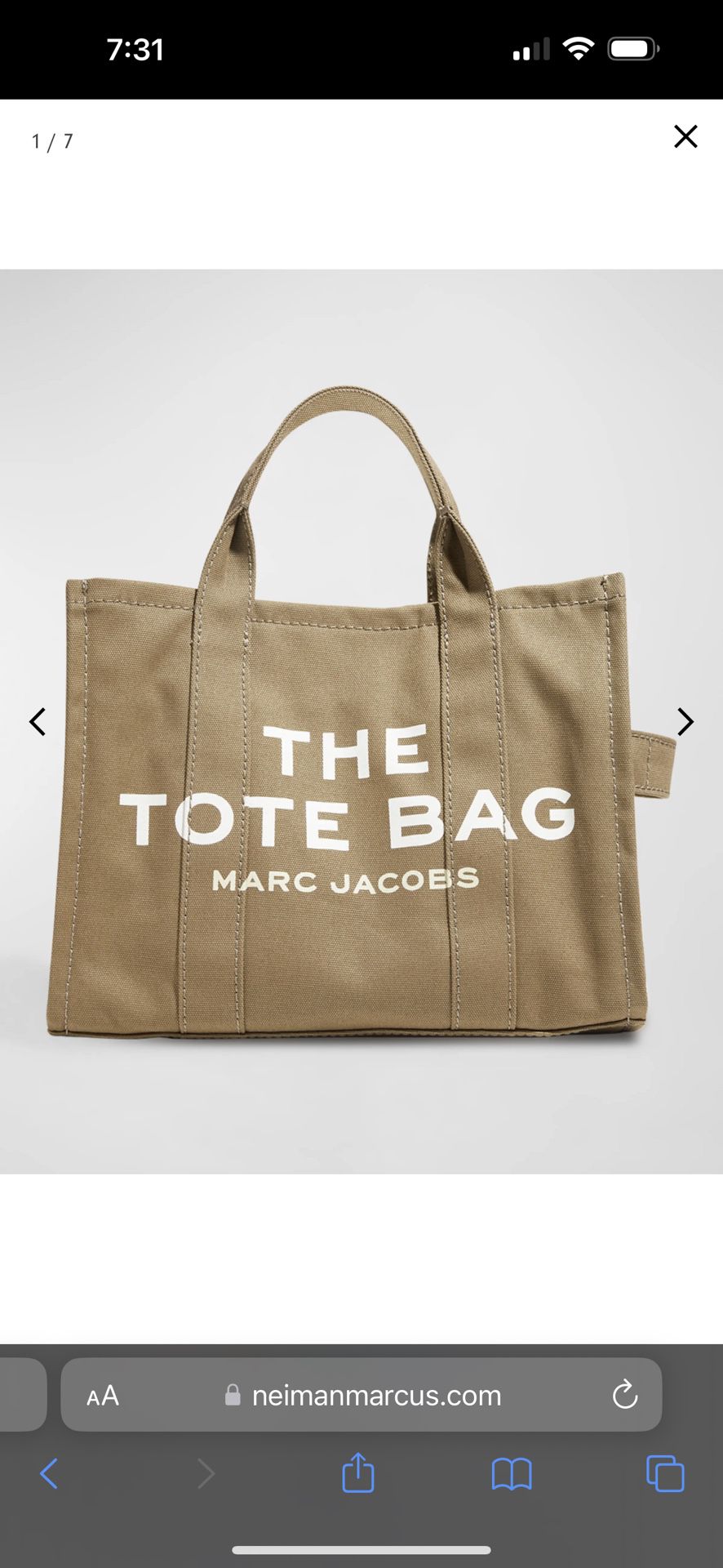 Marc Jacobs Green Medium The Tote Bag