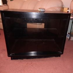 Black Rotating TV/Entertainment Stand