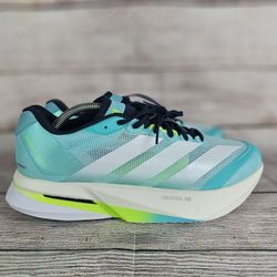 Adidas Adizero Boston 13 NBY Flash Aqua White Lucid Mens Shoes JS4945 Size 10