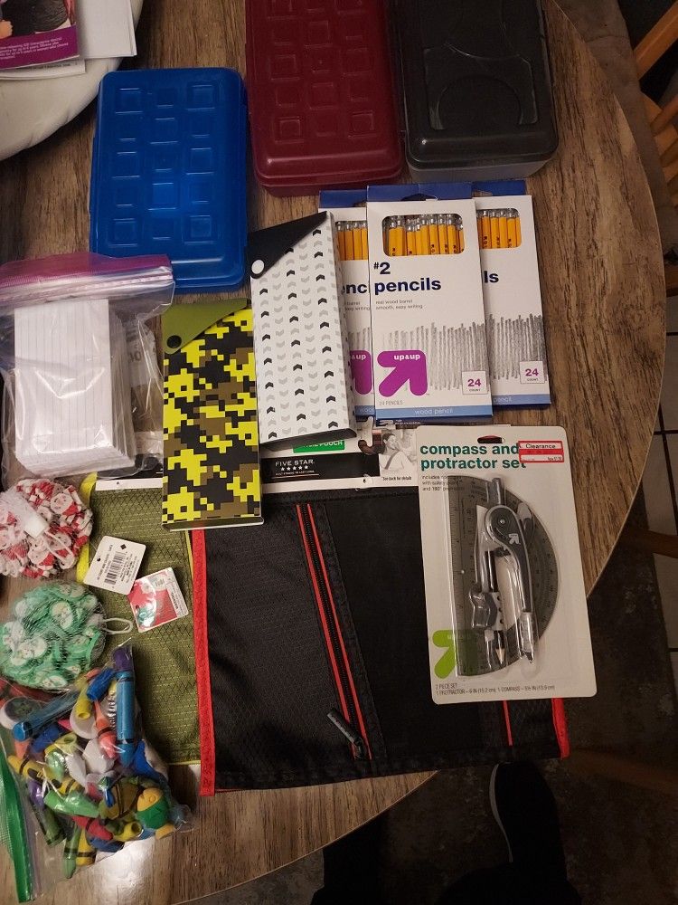 School Supplies And A Couple Craft Items
